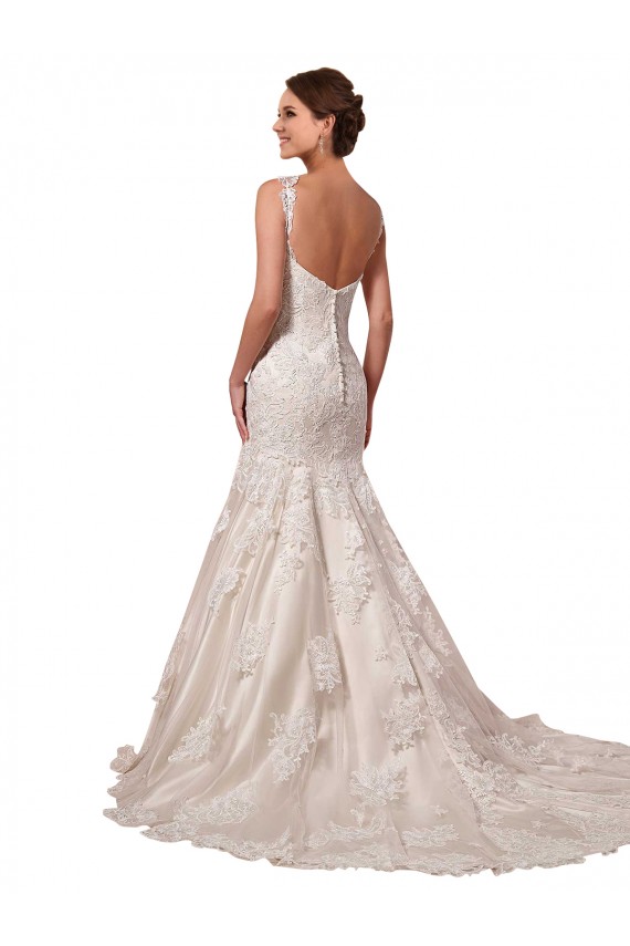 Sleeveless V-Neck Tulle & Lace Mermaid Bridal Wedding Dress Newcastle