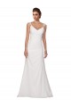 Sleeveless V-Neck Soft Chiffon Sheath Wedding Dress Newcastle