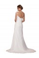 Sleeveless V-Neck Soft Chiffon Sheath Wedding Dress Newcastle