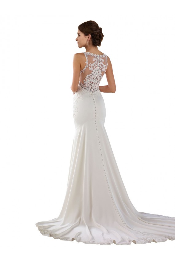 Sleeveless Sweetheart Lace & Stretch Crepe Mermaid Modern Wedding Dress Newcastle
