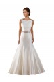 Sleeveless Bateau Neck V-Back Satin Mermaid Modern Wedding Dress Newcastle