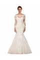 Long Sleeves Bateau Neck Lace Mermaid Sexy Wedding Dress Newcastle