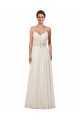 Sleeveless Sweetheart Keyhole Back Soft Chiffon Sheath Wedding Dress Newcastle