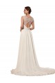 Sleeveless Sweetheart Keyhole Back Soft Chiffon Sheath Wedding Dress Newcastle