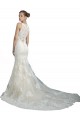 Sleeveless Illusion Neck Tulle Mermaid Beach Wedding Dress Newcastle