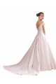 Sleeveless Off the Shoulder V-Back Satin A-Line Wedding Dresses Newcastle