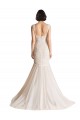 Sleeveless V-Neck Low Back Tulle Mermaid Wedding Dress Newcastle