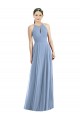 Sleeveless Halter Neck Soft Chiffon A-Line Semi Formal Evening Dress / Bridesmaid Dress Newcastle