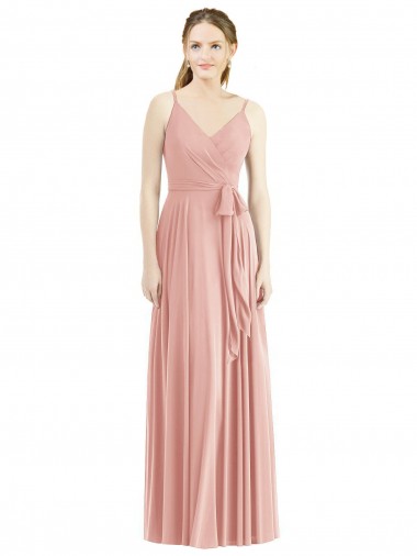 Sleeveless Spaghetti Straps Soft Chiffon A-Line Formal Dress / Bridesmaid Dress Newcastle