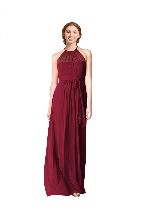 Sleeveless Halter Neck Chiffon A-Line Evening Gowns / Bridesmaid Dresses Newcastle