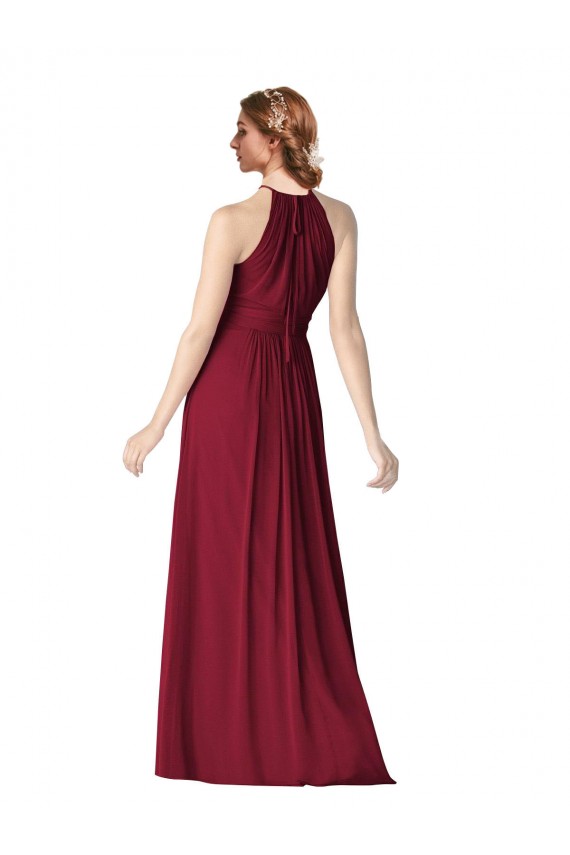 Sleeveless Halter Neck Chiffon A-Line Evening Gowns / Bridesmaid Dresses Newcastle