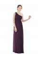 Sleeveless Grape One Shoulder Soft Chiffon A-Line Evening Dress / Bridesmaid Dress Newcastle