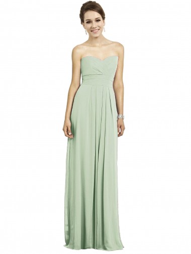 Sleeveless Sage Sweetheart Soft Chiffon A-Line Bridesmaid Dress Newcastle