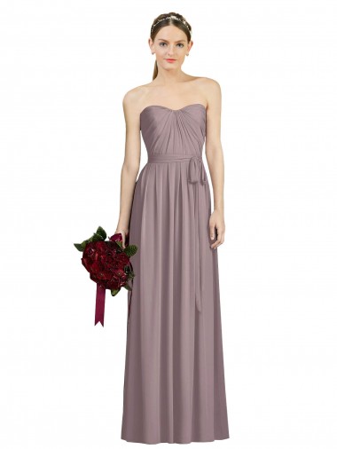 Sleeveless Dusty Rose Sweetheart Soft Chiffon A-Line Bridesmaid Dress Newcastle