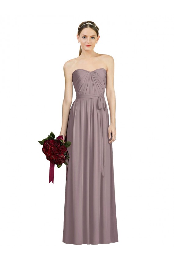 Sleeveless Dusty Rose Sweetheart Soft Chiffon A-Line Bridesmaid Dress Newcastle