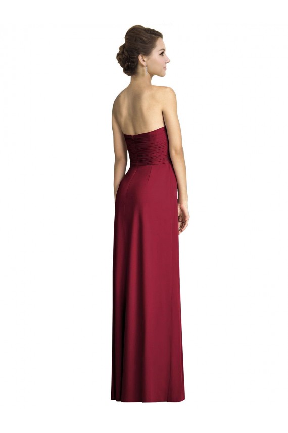 Sleeveless Burgundy Sweetheart Soft Chiffon A-Line Formal Dress / Bridesmaid Dress Newcastle