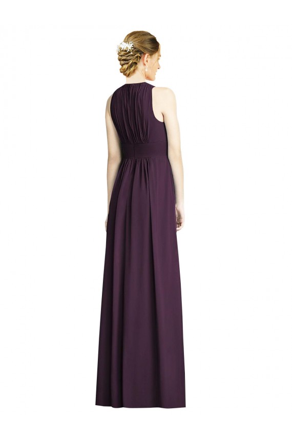 Sleeveless Grape V-Neck Soft Chiffon A-Line Bridesmaid Dress Newcastle