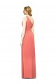 Sleeveless Coral One Shoulder Soft Chiffon A-Line Bridesmaid Dress Newcastle