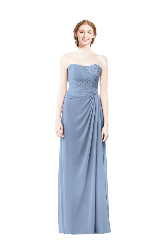 Sleeveless Strapless Chiffon A-Line Formal Dresses / Bridesmaid Dresses Newcastle