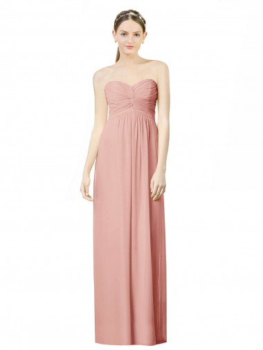 Sleeveless Bliss Pink Sweetheart Soft Chiffon A-Line Bridesmaid Dress Newcastle