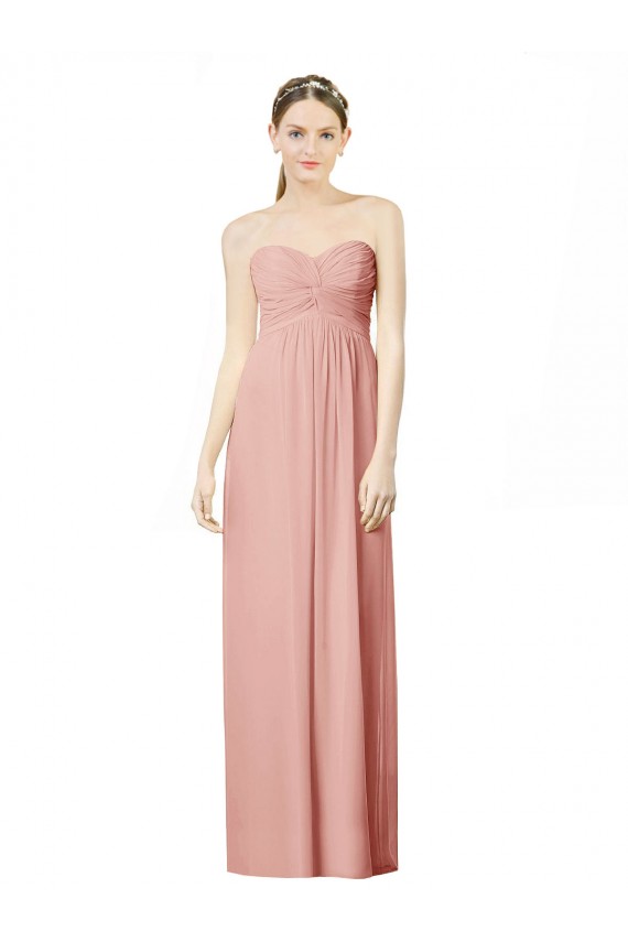 Sleeveless Bliss Pink Sweetheart Soft Chiffon A-Line Bridesmaid Dress Newcastle