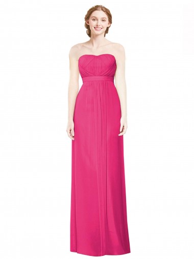 Sleeveless Azalea Strapless Soft Chiffon A-Line Bridesmaid Dress Newcastle