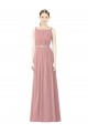 Sleeveless Dusty Pink High Neck Soft Chiffon A-Line Bridesmaid Dress Newcastle