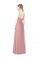 Sleeveless Dusty Pink High Neck Soft Chiffon A-Line Bridesmaid Dress Newcastle
