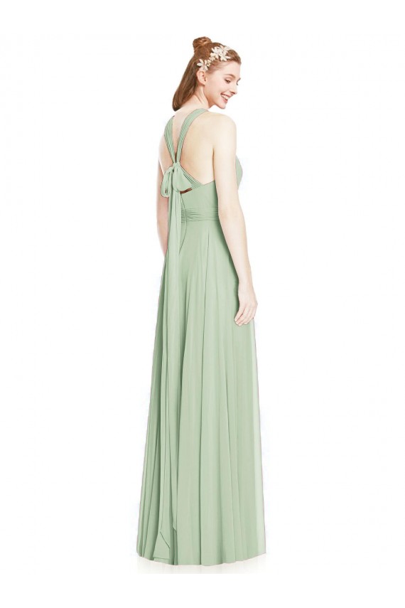 Sleeveless Halter Neck Chiffon A-Line Bridesmaid Dress / Evening Dress Newcastle