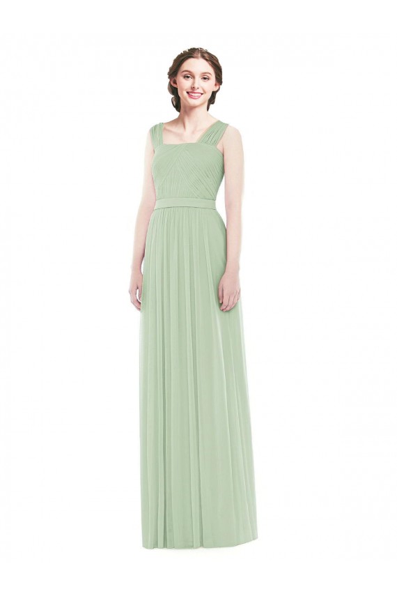 Sleeveless Spaghetti Straps Soft Chiffon A-Line Bridal Party Dress Newcastle