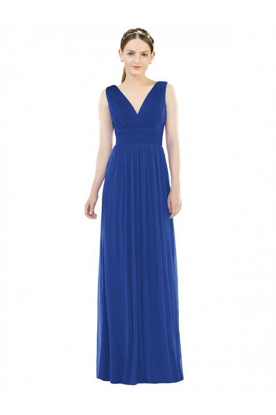 Sleeveless V-Neck Soft Chiffon A-Line Bridesmaid Gowns Newcastle