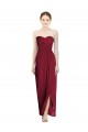 Sleeveless Burgundy Sweetheart Soft Chiffon Sheath Bridesmaid Dress Newcastle