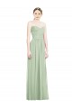 Sleeveless Sage Sweetheart Criss Cross Back Soft Chiffon A-Line Bridesmaid Dress Newcastle