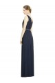 Sleeveless Dark Navy V-Neck Chiffon A-Line Bridesmaid Gowns Newcastle