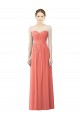 Sleeveless Coral Sweetheart Soft Chiffon A-Line Bridesmaid Dress Newcastle