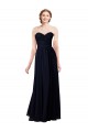 Sleeveless Dark Navy Sweetheart Soft Chiffon A-Line Formal Dress / Bridesmaid Dress Newcastle