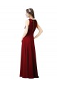 Sleeveless Halter Neck Soft Chiffon Sheath Bridesmaid Dress Newcastle