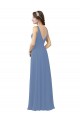 Sleeveless V-Neck Soft Chiffon Sheath Bridal Party Dress Newcastle