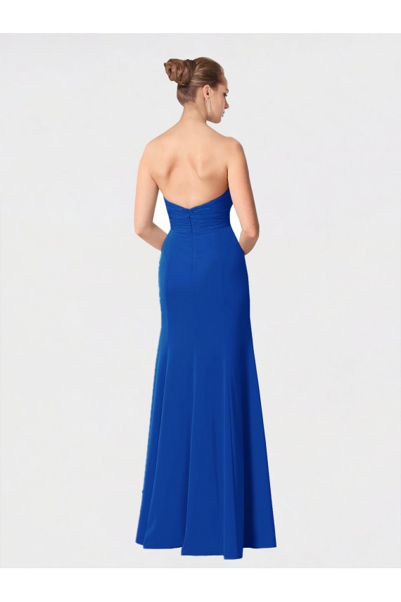 Sleeveless Burgundy Sweetheart Soft Chiffon Mermaid Bridesmaid Dress Newcastle