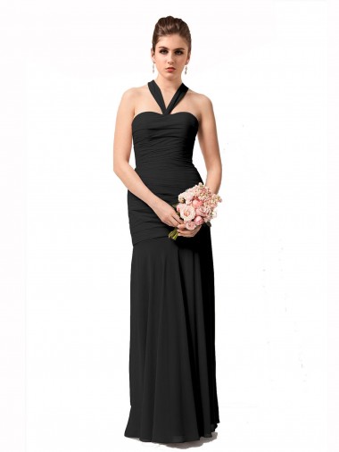 Sleeveless Halter Neck Chiffon Mermaid Bridesmaid Dress / Evening Dress Newcastle