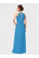 Sleeveless High Neck Soft Chiffon A-Line High Low Bridesmaid Dress Newcastle