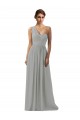 Sleeveless Silver One Shoulder Soft Chiffon A-Line Bridesmaid Dress Newcastle