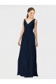 Sleeveless V-Neck Chiffon A-Line Bridesmaid Dresses / Formal Dresses Newcastle