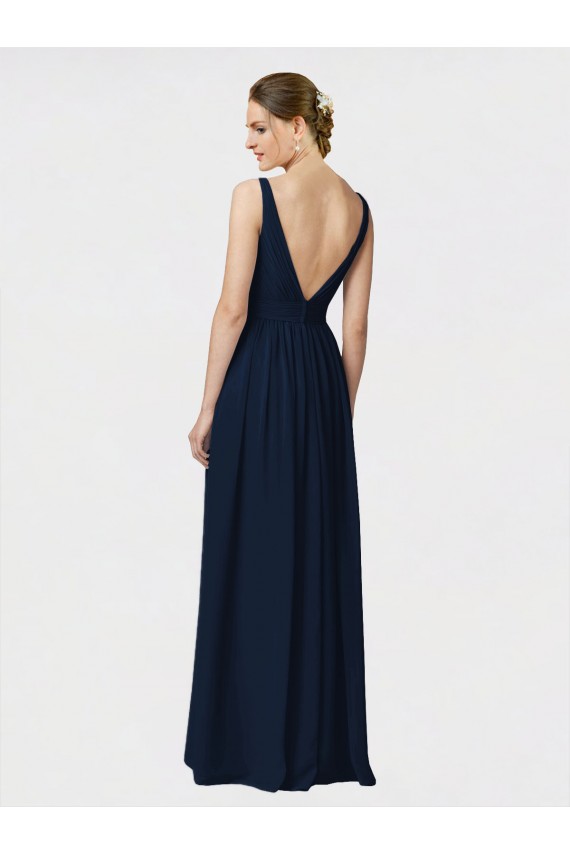 Sleeveless V-Neck Chiffon A-Line Bridesmaid Dresses / Formal Dresses Newcastle