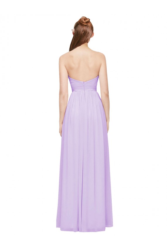 Sleeveless Lilac Sweetheart Soft Chiffon A-Line Evening Dress / Bridesmaid Dress Newcastle