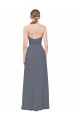 Sleeveless Slate Grey Sweetheart Soft Chiffon A-Line Bridesmaid Dress Newcastle