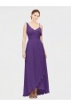 Sleeveless Plum Purple One Shoulder Soft Chiffon A-Line High Low Bridesmaid Dress Newcastle