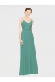 Sleeveless Icelandic Silver Spaghetti Straps Chiffon A-Line Bridesmaid Dress / Evening Dress Newcastle