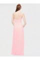 Sleeveless Pink One Shoulder Soft Chiffon A-Line Bridesmaid Dress Newcastle