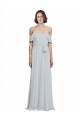 Sleeveless Frost Off the Shoulder Soft Chiffon A-Line Formal Dress / Bridesmaid Dress Newcastle